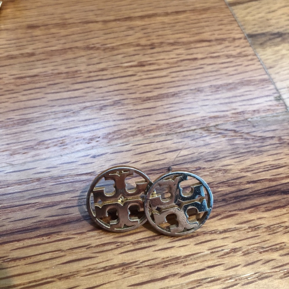 Tory Burch Gold Logo Earrings